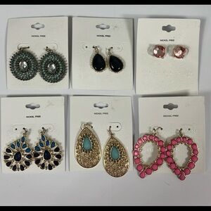 Elegant Teardrop Earrings Bundle of 6